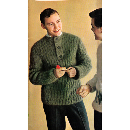 Mans Knitted Below Hip Pullover Pattern 