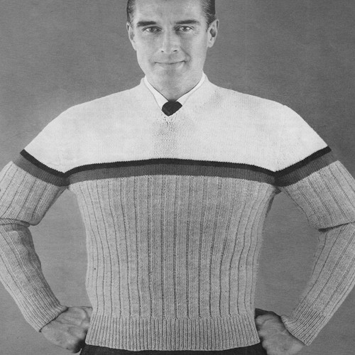 Knitting Pattern Mans raglan pullover