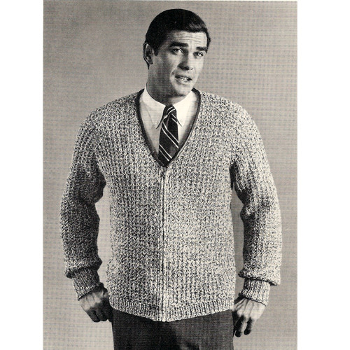 Mans Zippered Knit Jacket Pattern 