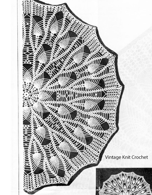 Sunflower crochet doily pattern, Mail Order 2757