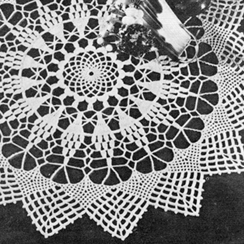 Vintage Pineapple Doily Crochet Pattern in wheel motif