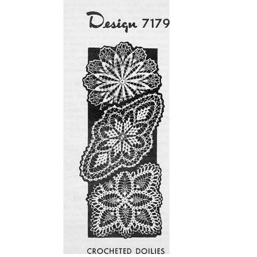 Mail Order Design 7179, Crocheted Doilies Pattern 