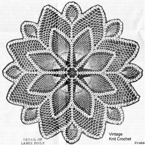 Pineapple Doily Pattern Illustration, Alice Brooks 7047