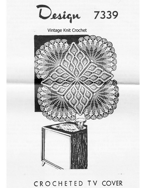 Pineapple Centerpiece Doily Crochet Pattern Design 7339