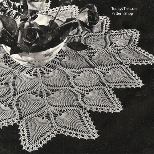 Vintage Pineapple Tablecloth Pattern 