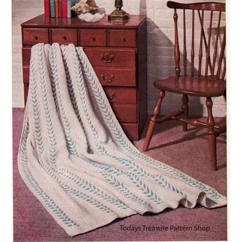 Knitting Pattern Laurel Striped Afghan 