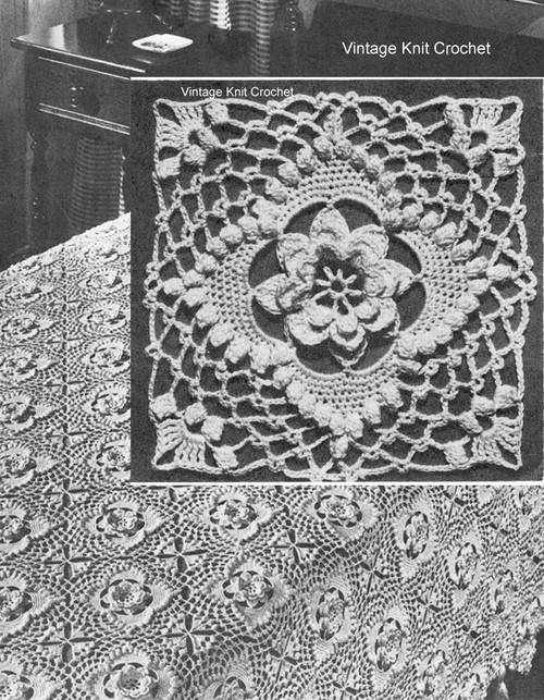 Irish Rose Crochet Bedspread Pattern 