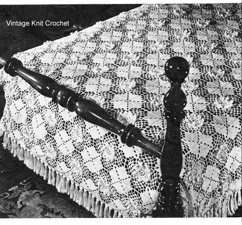 Irish Crochet Bedspread Pattern Square No 6119