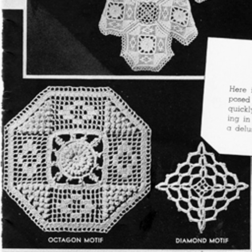 Octagon Crocheted Medallion Pattern for Bedspreads