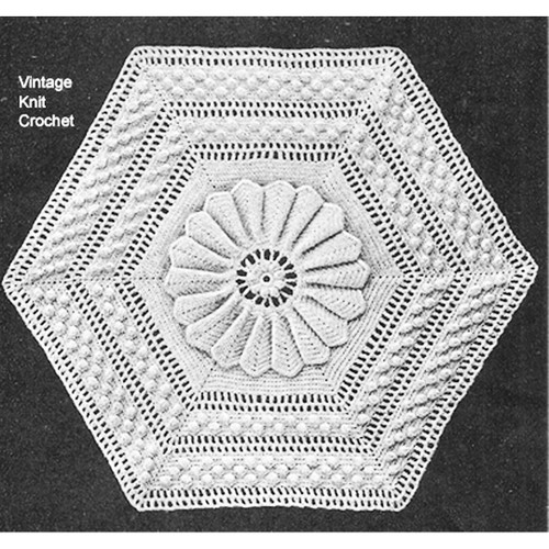 Octagon Crochet Motif Pattern, Water lily No 553