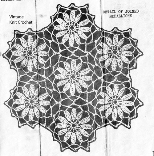 Crocheted Daisy Medallions Pattern, Laura Wheeler 2281