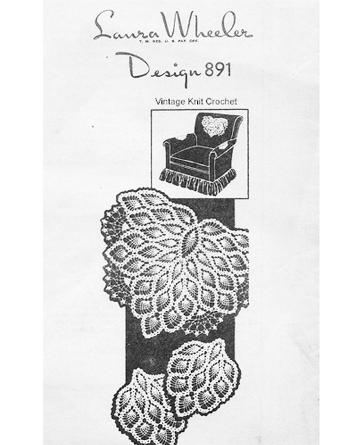 Pineapple Crochet Chair Set Pattern Mail Order 891