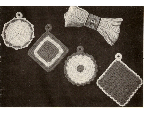 Vintage Crochet Potholders Pattern