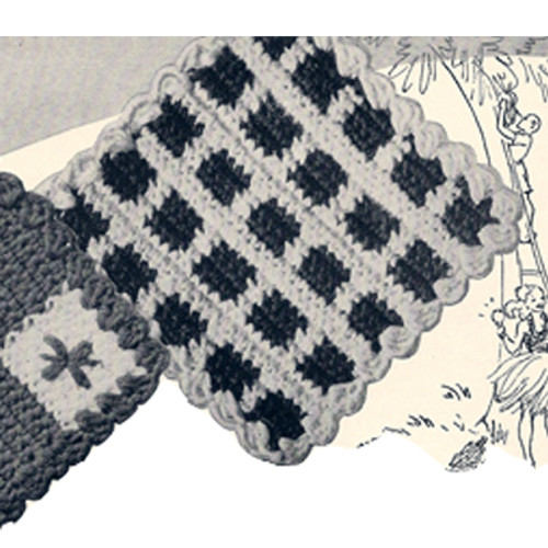 Plaid Crocheted Potholder Pattern