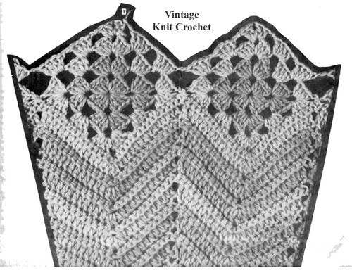 Poncho Pattern Stitch Illustration