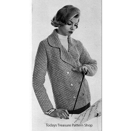 Vintage Coachman Jacket Knitting Pattern 