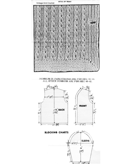 Knitted Jacket Pattern Illustration 