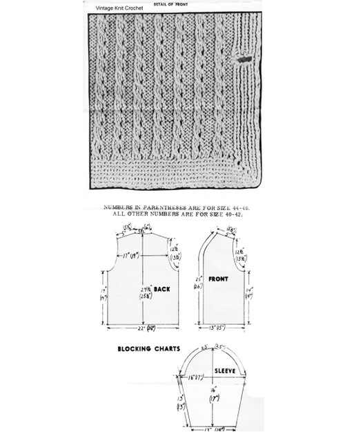 Womans Knitted Jacket Pattern, Cable Trim, Mail Order 540, Laura Wheeler