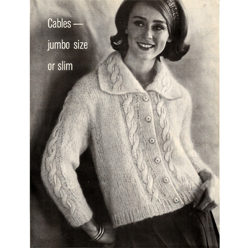 Collared Knitted Cable Cardigan Pattern