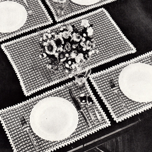 Vintage Century Lace Crochet Luncheon Set Pattern