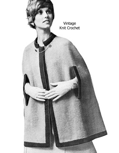 Knitted Shoulder Cape Pattern, Shawl Collar