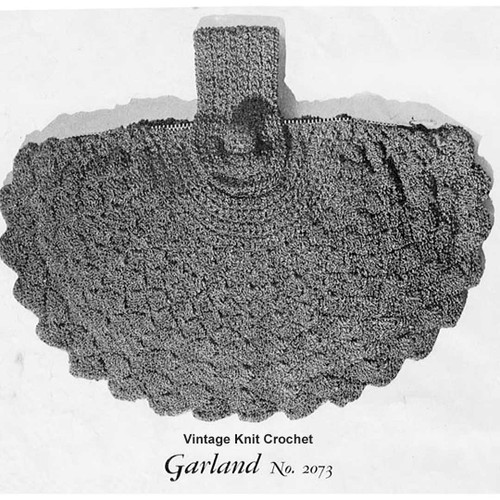 Vintage 1930s Crochet Shell handbag, Clutch  Pattern 