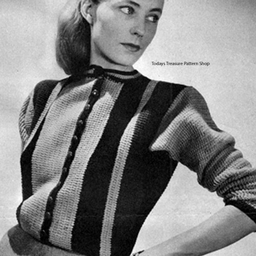 Crochet Striped Sweater Pattern