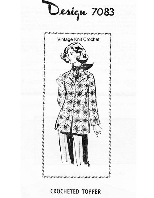 Plus Size Crochet Jacket Pattern Design 7083