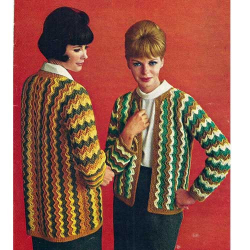 Crocheted Ripple Jacket Pattern, Long or Short