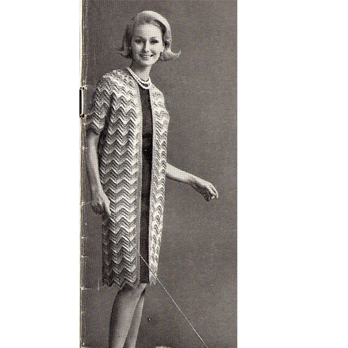 Knee Length Crochet Ripple Coat Pattern