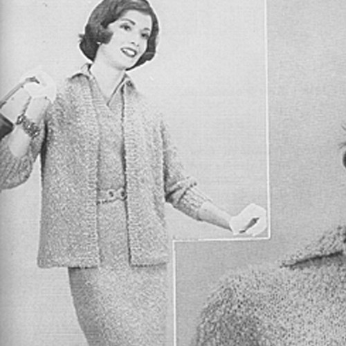 Knitted Garter Stitch Dress Pattern with jacket