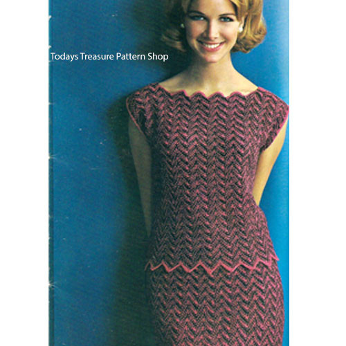 Ripple Two Piece Dress Knitting Pattern