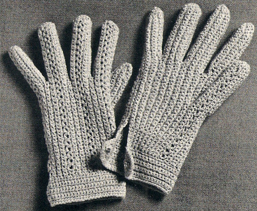 Shortie Gloves Crochet Pattern, Vintage 1960s