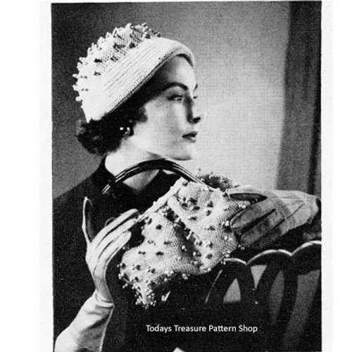 Cloche Hat and Handbag Crochet Pattern