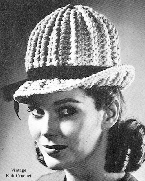 Tall Crochet Hat Vintage Crochet Pattern