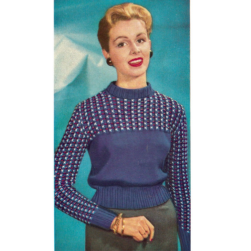 Vintage Raglan Sleeve Sports Pullover Knitting pattern 