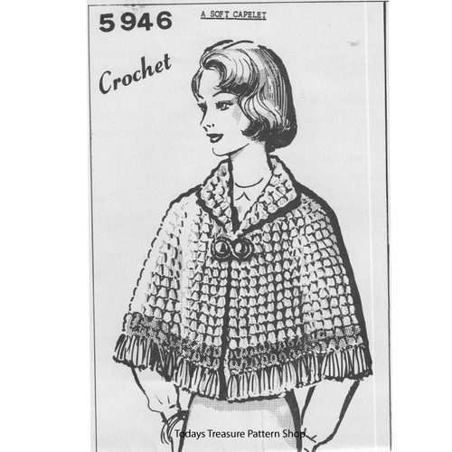 Mail Order Design 5946, Crochet Cape Pattern