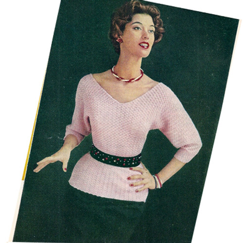 Crochet Dolman Pullover Blouse Pattern 