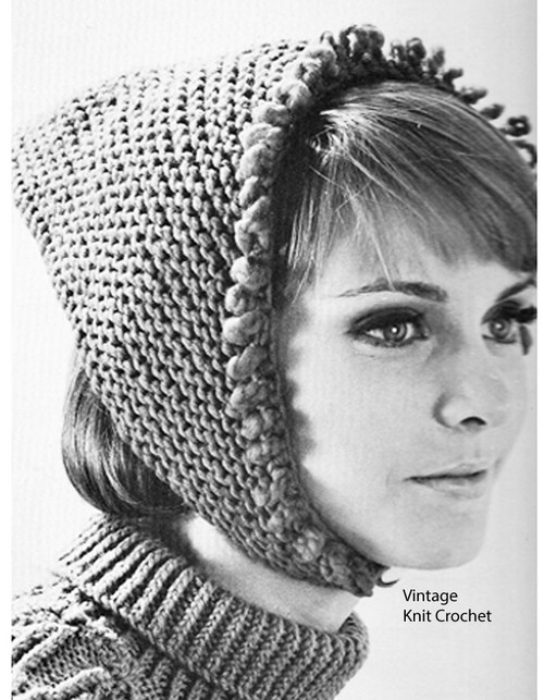 Knitted Kerchief Pattern, Head Scarf