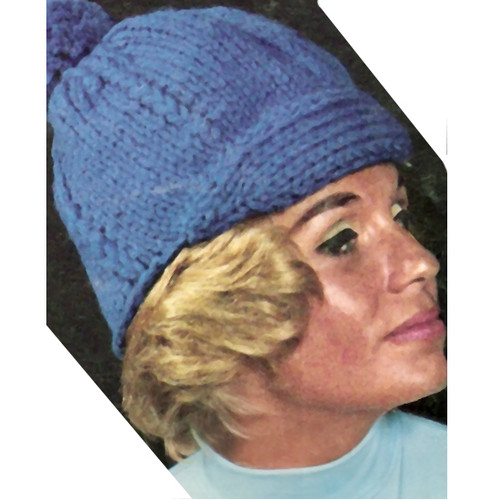 Knitting Pattern Newsboy Hat, Vintage Bernat