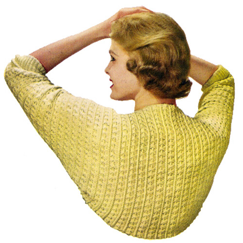 Knit Crochet Long Sleeve Shrug Pattern