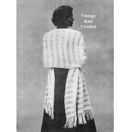 Vintage Knitting Patterns for Stoles, Shawls and Wraps