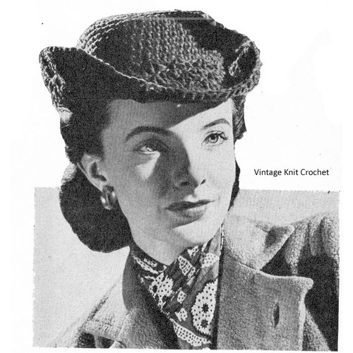 Vintage Crochet Riding Hat Pattern