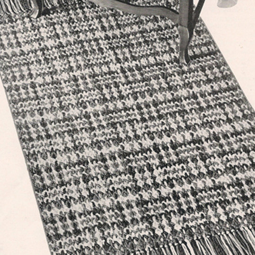 Provincial Crochet Rug Pattern, Fringed with Woven Stripes