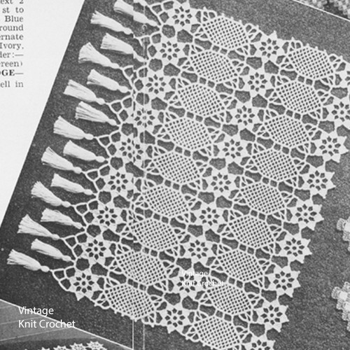 Vintage Lattice Garden Crochet Doily Pattern