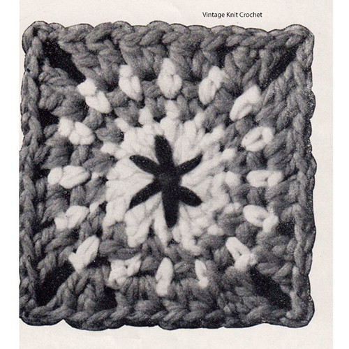 Crocheted Afghan Square Block