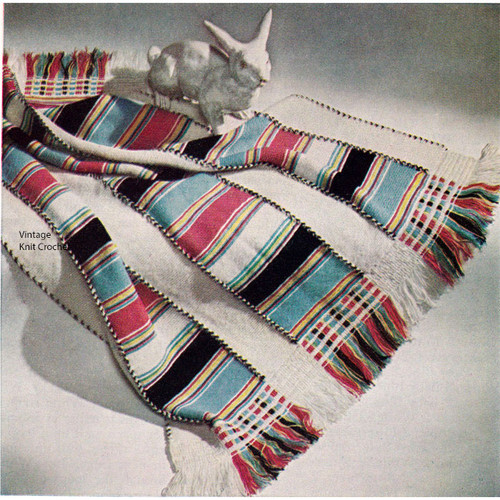 Knitting Pattern Striped Panel Afghan