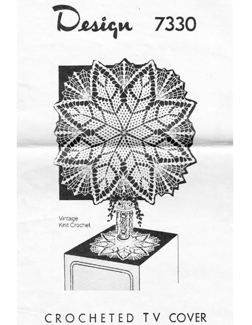 Crochet Star TV Doily Pattern, Mail Order Design 7330