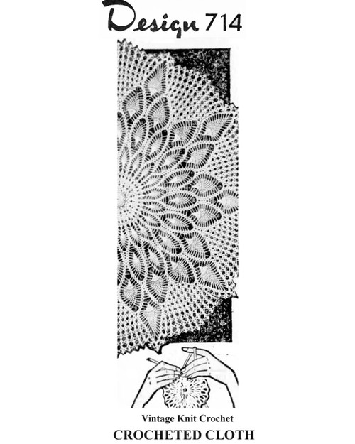 Vintage Pineapple Cloth Pattern, Laura Wheeler Design 714