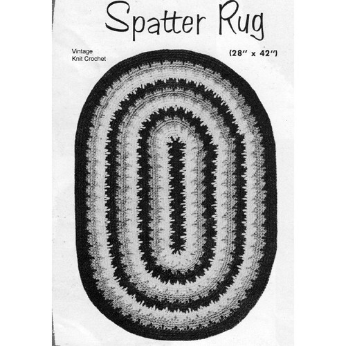 Easy Crochet Oval Rug Pattern in three colors